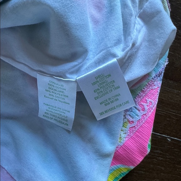 Size 10 Lilly Pulitzer resort lined cotton shift dress tropical floral prints - Picture 9 of 9